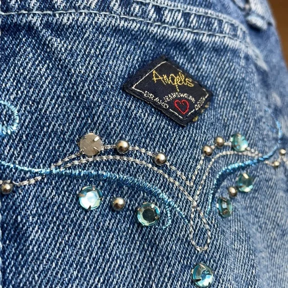 Vintage Y2K Angels Jeans Shorts Jewelled Size 7 - Picture 8 of 8